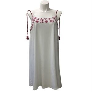 Lane Bryant White Dress with Red Embroidery size 20